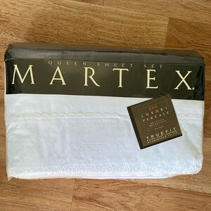 Martex Daniel,s Lace Luxury PercaleQueen Sheet Set NWT